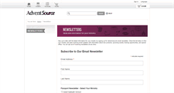 Desktop Screenshot of newsletters.adventsource.org